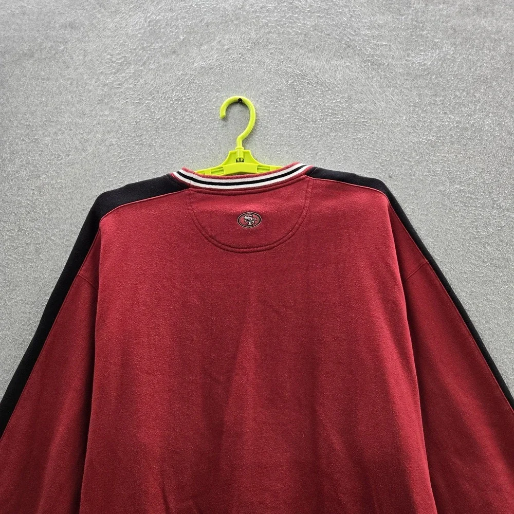 VINTAGE San Francisco 49ers Men Sweatshirt 2XL Red NFL Team Logo Embroidered Y2K
